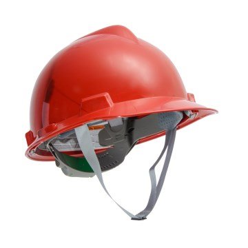 Capacete MSA Aba Frontal com Susp-Jug Vermelho