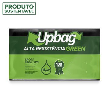 Saco de Lixo Oxibiodegradável 30 L Preto Super Reforçado 50 unidades | UpBag