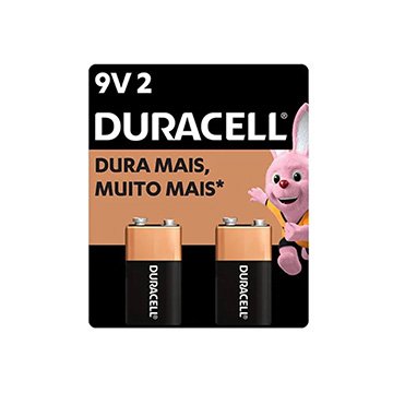 Bateria Duracell Alcalina 9 Volts MN1604 Cartela 2 unidades