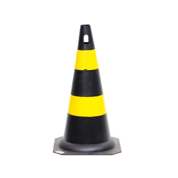 Cone de Sinalizacao 50 cm Amarelo/Preto - 1 Un