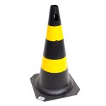 Cone de Sinalizacao 50 cm Amarelo/Preto - 1 Un