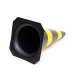 Cone de Sinalizacao 50 cm Amarelo/Preto - 1 Un