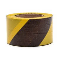 Fita Zebrada 7 cm x 200 m - Amarela e Preta - 1 rolo