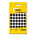 Etiqueta Adesiva Pimaco TP-12 Preta 12mm PCT 5fls