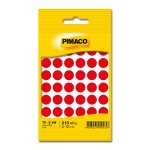 Etiqueta Adesiva Pimaco TP-12 Vermelha 12mm PCT 5fls