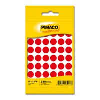 Etiqueta Adesiva Pimaco TP-12 Vermelha 12mm PCT 5fls