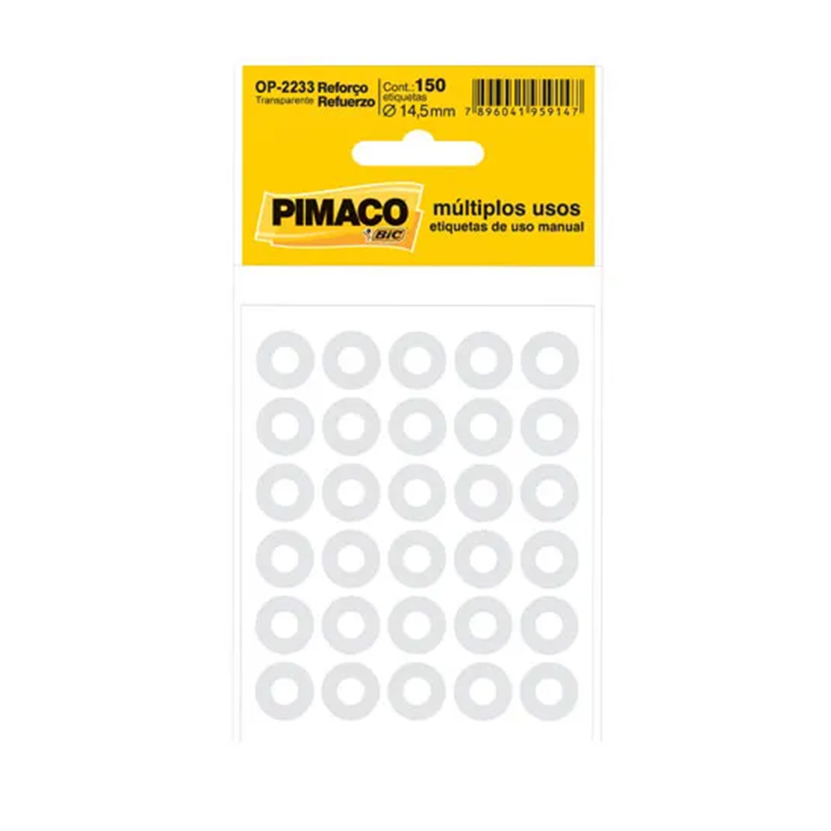 Etiqueta Adesiva  OP-2233 Reforço 14,5 mm 5 folhas | Pimaco