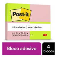 Post-it® 4 Blocos 38x50mm 100 Folhas cada 2 Cores Neon 3M