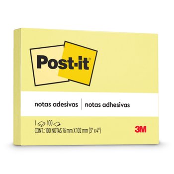 Post-it® 76x102mm 100 Folhas Amarelo 3M