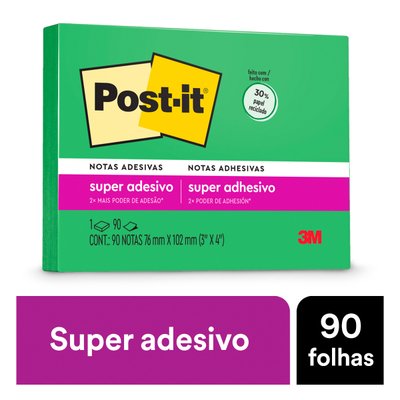 Post-it 76 x 102mm 90 Folhas Reciclado verde Post-it 3M