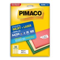 Etiquetas Adesivas A4256 25,4x63,5mm | Pimaco