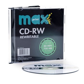 CD RW Maxprint 12X 700Mb  80min Slim Case c1 un