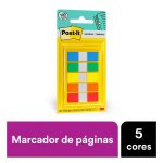 Marcador de Página Adesivo com 5 Flags Sortido 11,9 x 43,2mm 100 folhas Post-it