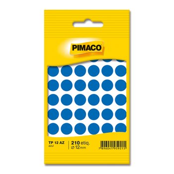 Etiqueta Adesiva Pimaco TP-12 Azul 12mm PCT 5fls