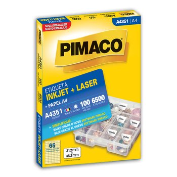 Etiqueta Pimaco A4351 A4 21,2x38,2mm cx c/100 fls