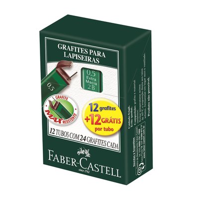 Grafite Faber Castell 0,5 mm com 12 unidades