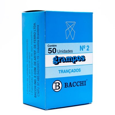 Grampos Trançado Nº 2 Galvanizado 50 unidades | Bacchi