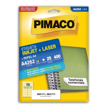 Etiquetas Adesivas A4262 33,9x99mm Pimaco