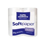 Papel Higiênico Folha Simples 300m 19g 8 rolos | Softpaper Basic