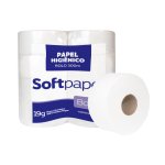 Papel Higiênico Folha Simples 300m 19g 8 rolos | Softpaper Basic