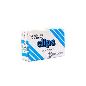 Clips Niquelado N3 CX 100UN Bacchi