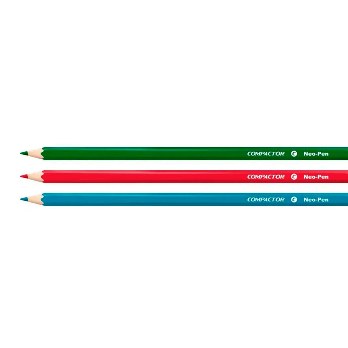 Lápis de Cor 24 Cores Sextavado | Compactor Neo Pen