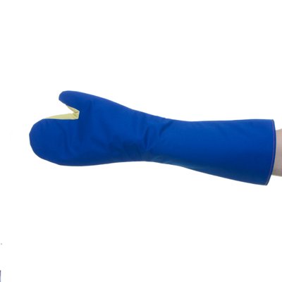 Luva de Segurança Alta Temperatura Mão de Gato Azul 60cm GoSafety