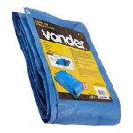 Lona Polietileno Azul Vonder 5x5m Argolas Laterais