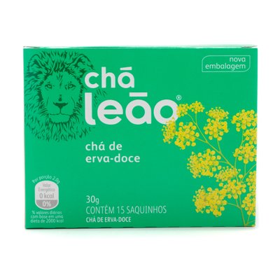 Chá Leão Erva Doce Caixa com 15 Sachês Leão