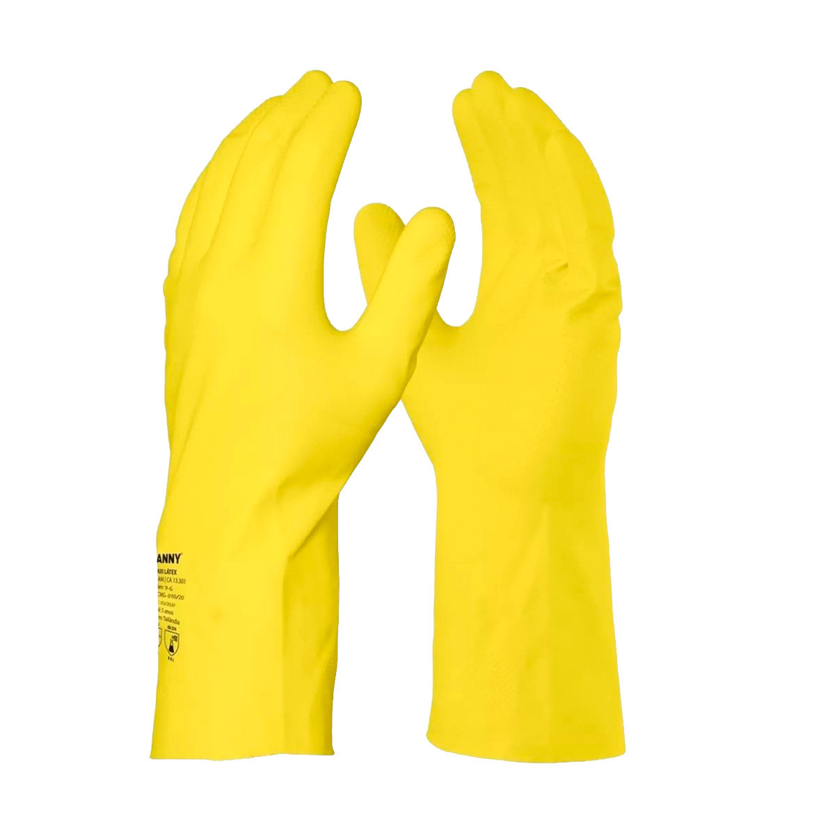 Luva de Segurança Látex Verniz Silver Amarela M Volk