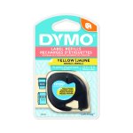 Fita Rotuladora Dymo 91332 12mm x 4m Preto Sobre Amarelo