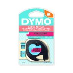 Fita Rotuladora Dymo 91333 12mm x 4m Preto Sobre Vermelho