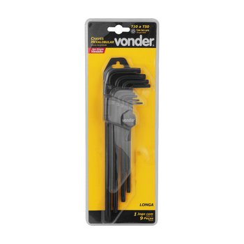 Jogo Chave Hexagonal T10 a T50 9 peças | Vonder