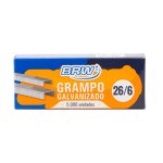 Grampos para Grampeador Galvanizado 26/6 5000 unidades | BRW