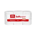 Papel Toalha Folha Simples 200 Metros 6 Bobinas 24g | Softpaper Basic