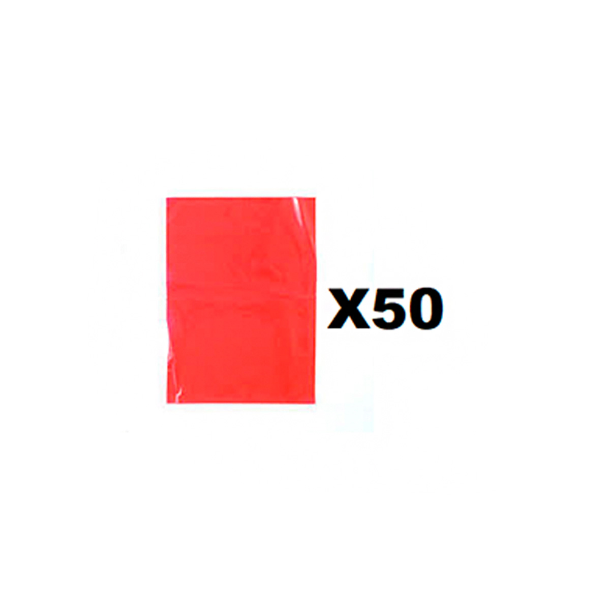 Saco Plástico Vermelho 23x31x0,10 Micras Pcte c/ 50und