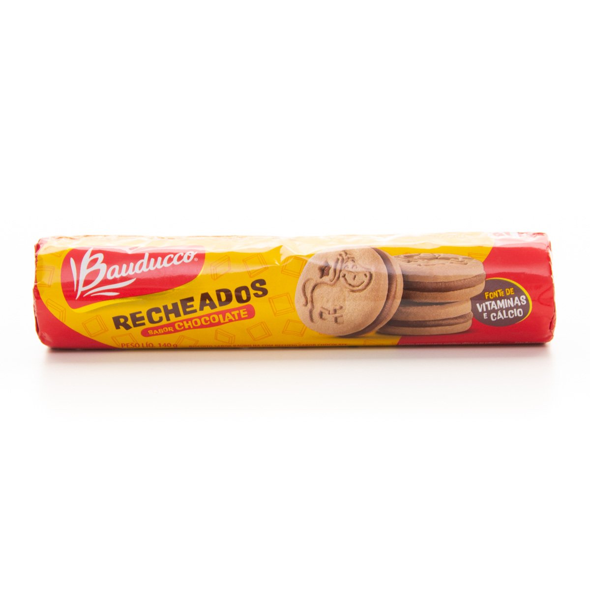 Biscoito Bauducco Recheado Chocolate 140g, Supermercado Soares