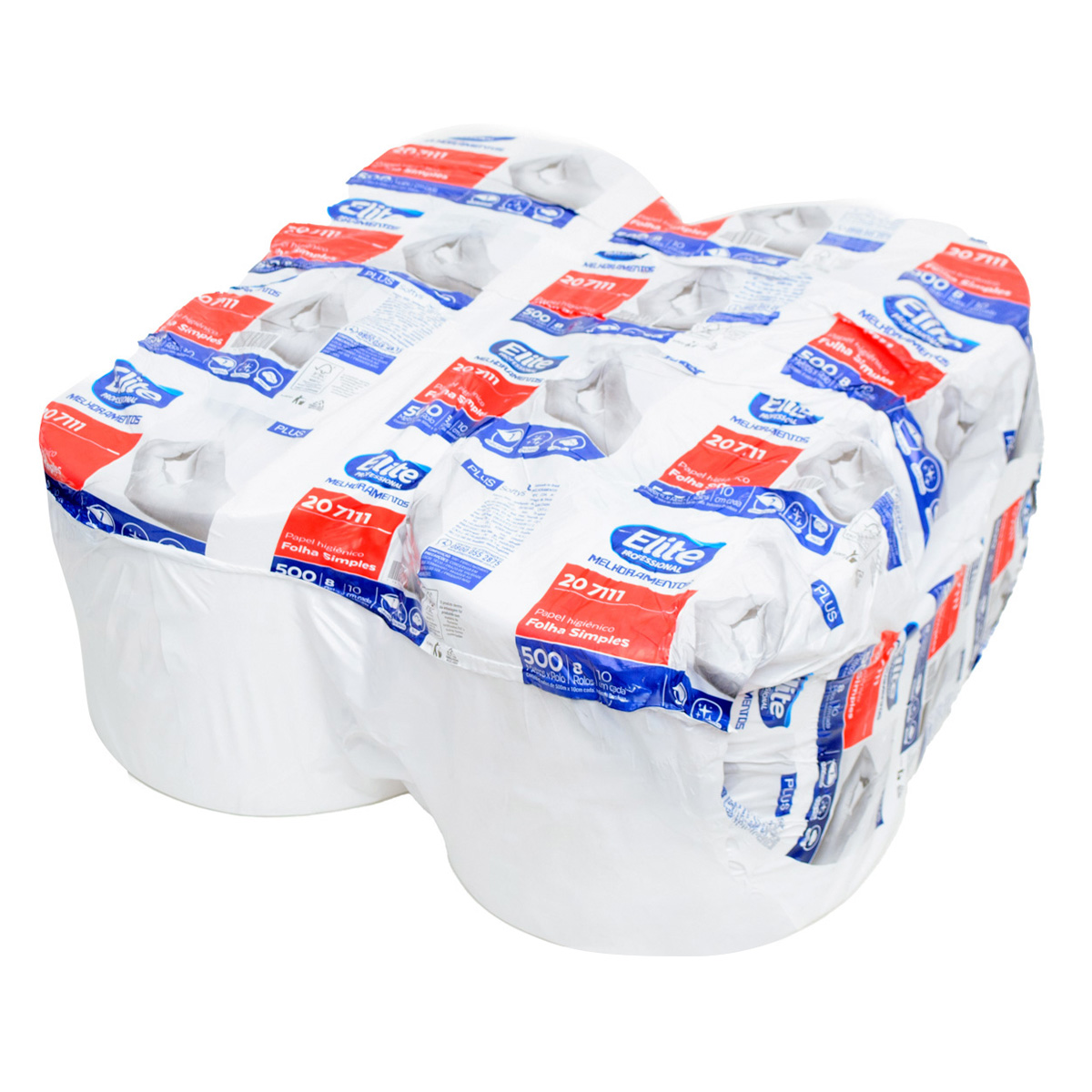 Papel Higiênico Folha Simples 500 Metros 8 Rolos 20g | Elite