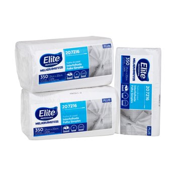 Papel Toalha Interfolhado Folha Simples 8400 folhas 28g | Elite