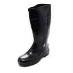 Bota de PVC Cano Longo 40 Preta Bico e Palmilha Aco Evolution Italbotas 