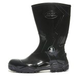 Bota de PVC Cano Longo 43 Preta Bico e Palmilha Aco Evolution Italbotas 