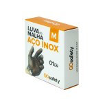 Luva de Segurança Malha de Aço Inox Fechamento Metal M Leal