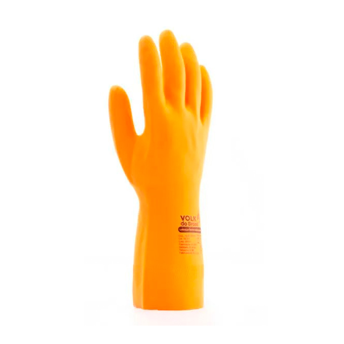 Luva de Segurança Látex Neoprene Reforçada Laranja EG Volk