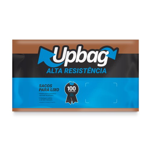 Saco de Lixo 240 L Marrom Super Reforçado 50 unidades | UpBag