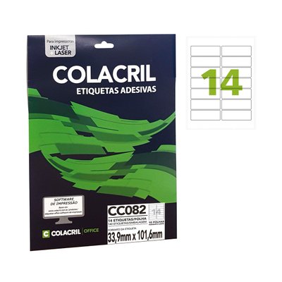 Etiqueta Colacril CC082  ( 6082 ) com100 folhas