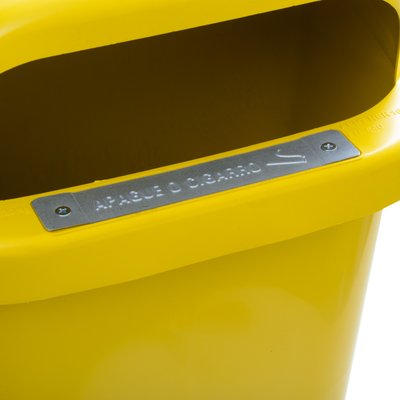 Lixeira Plástica para Suporte 50 Litros Amarela