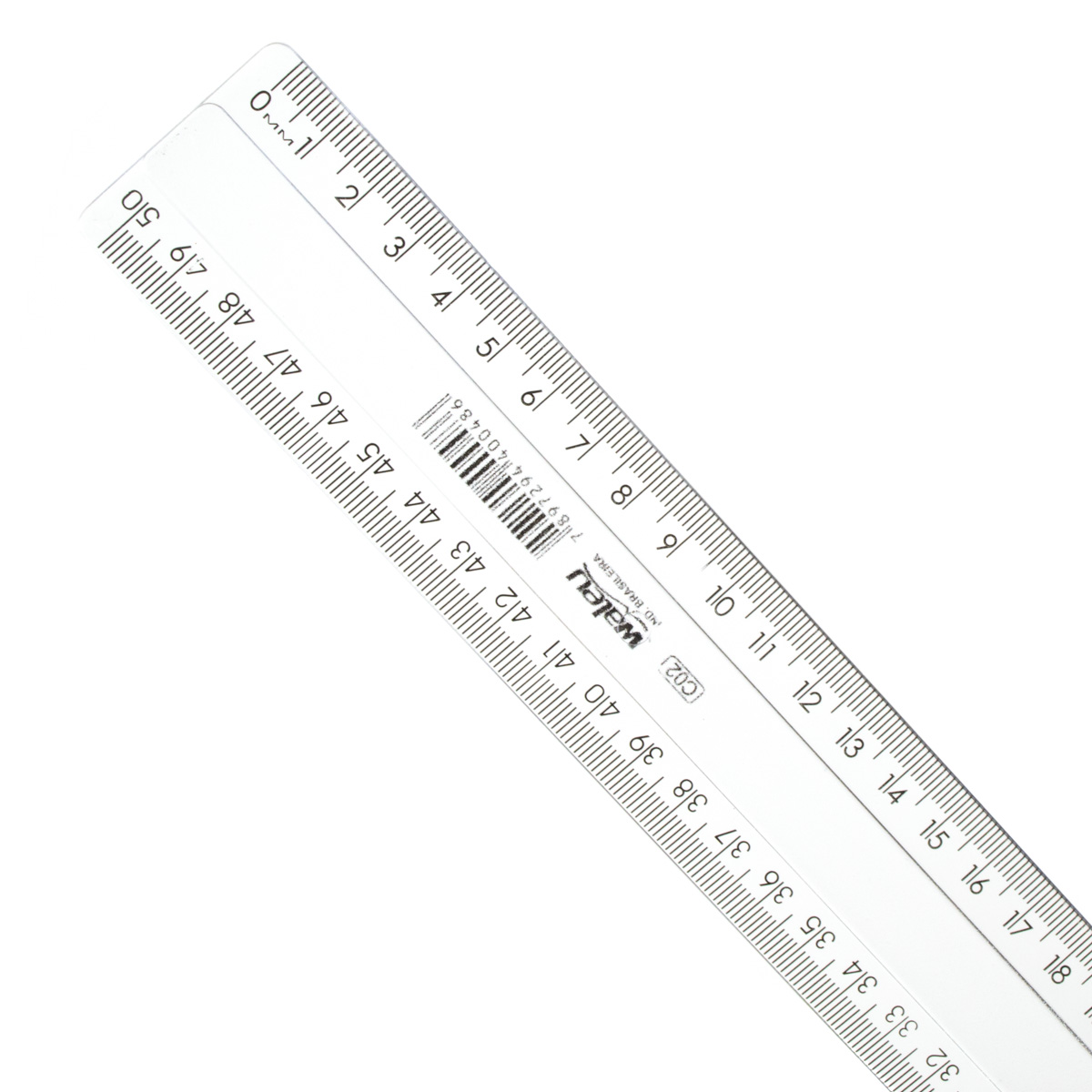 Régua Super Cristal 50cm pacote com 10 unidades | Waleu