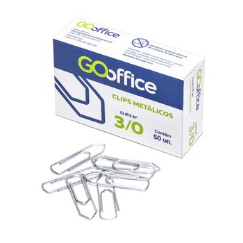 Clips Nº 3/0 Galvanizado caixa com 50 unidades Go Office