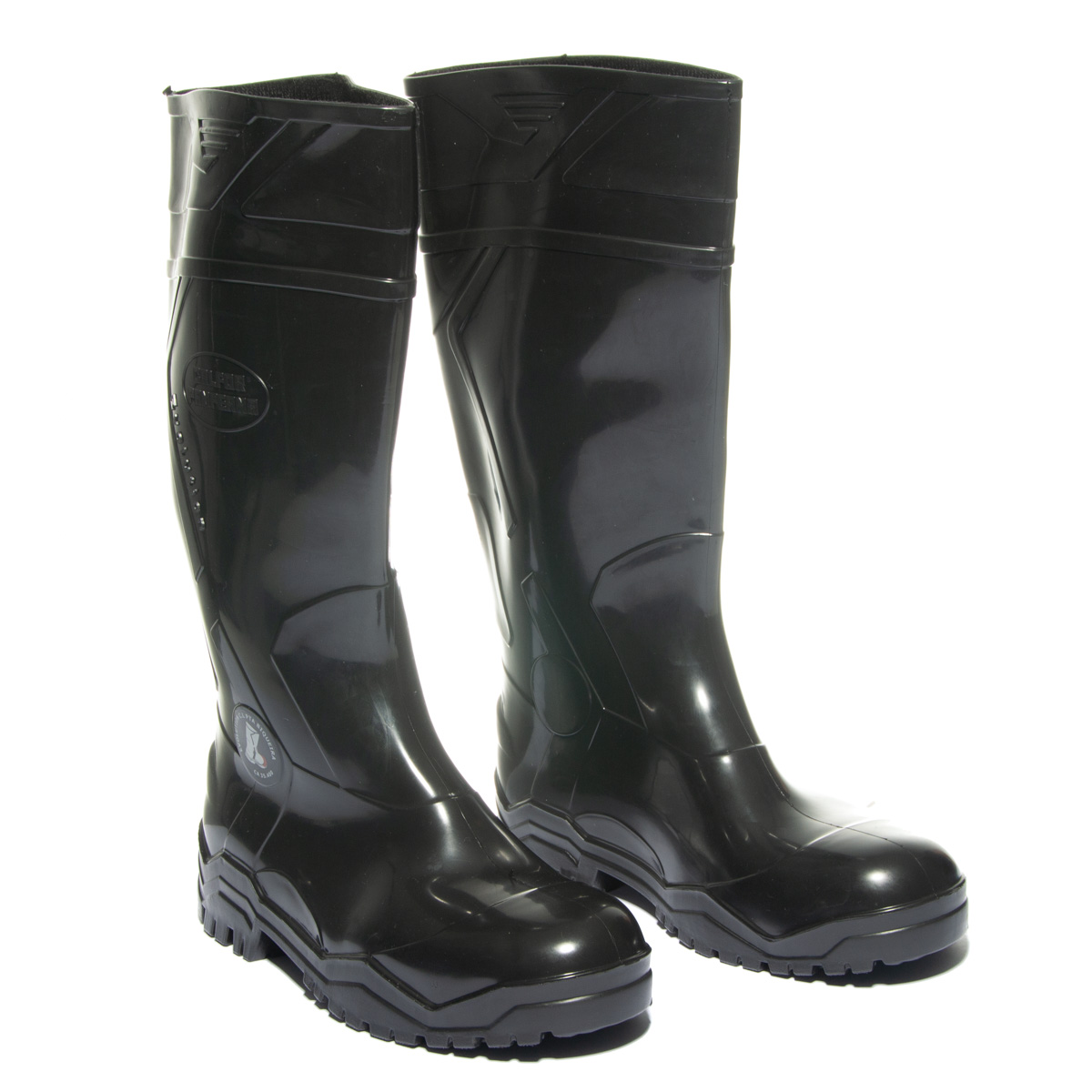 Bota de PVC Cano Longo 40 Preta Bico Aço Evolution Italbotas