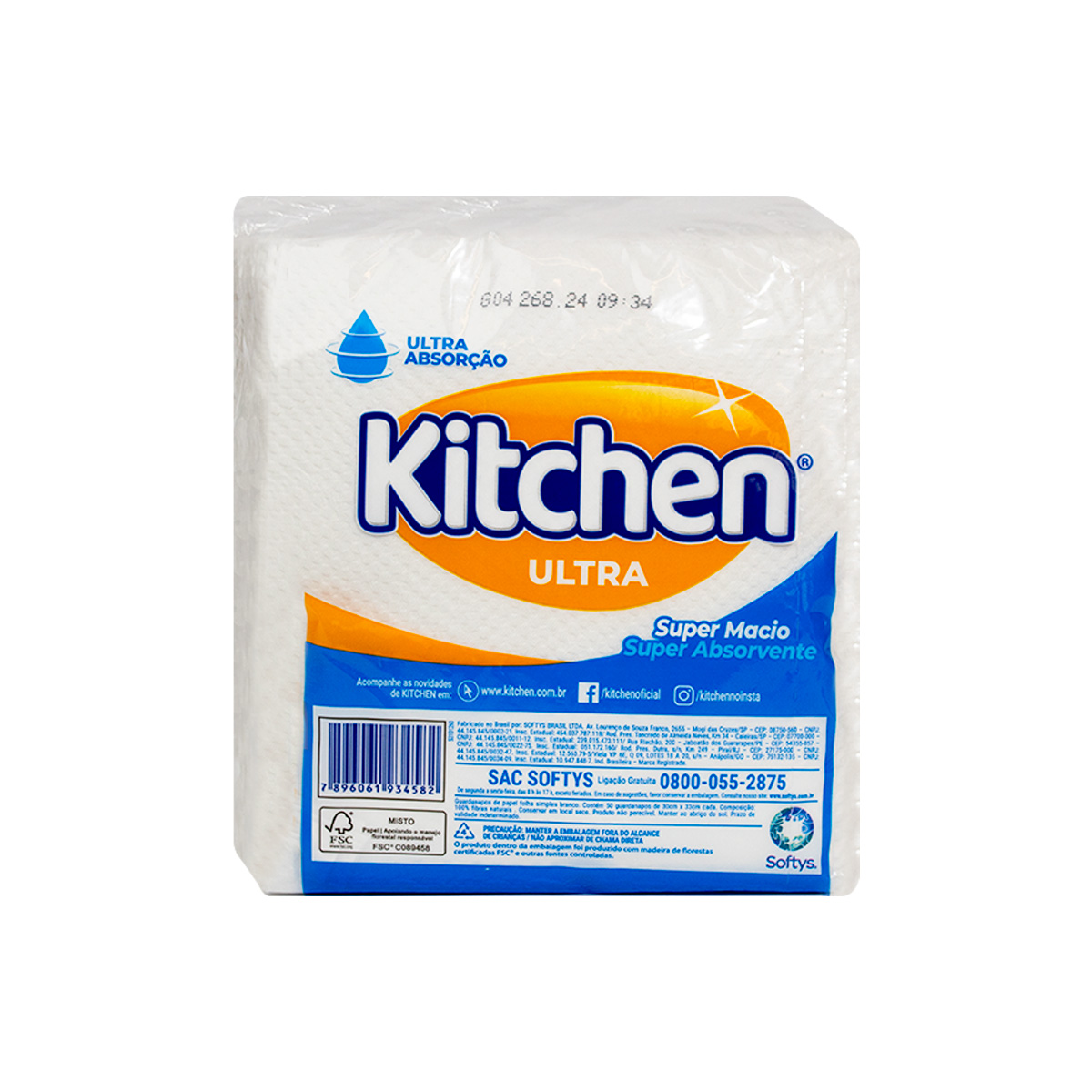 Guardanapo Folha Simples 30 cm x 33 cm 50 unidades | Kitchen